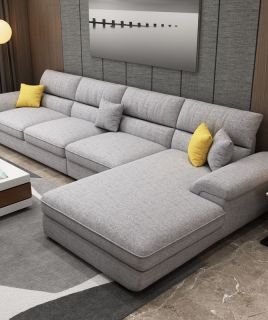 全实木沙发组合现代小户型客厅整装新中式北欧家具转角储物布沙发